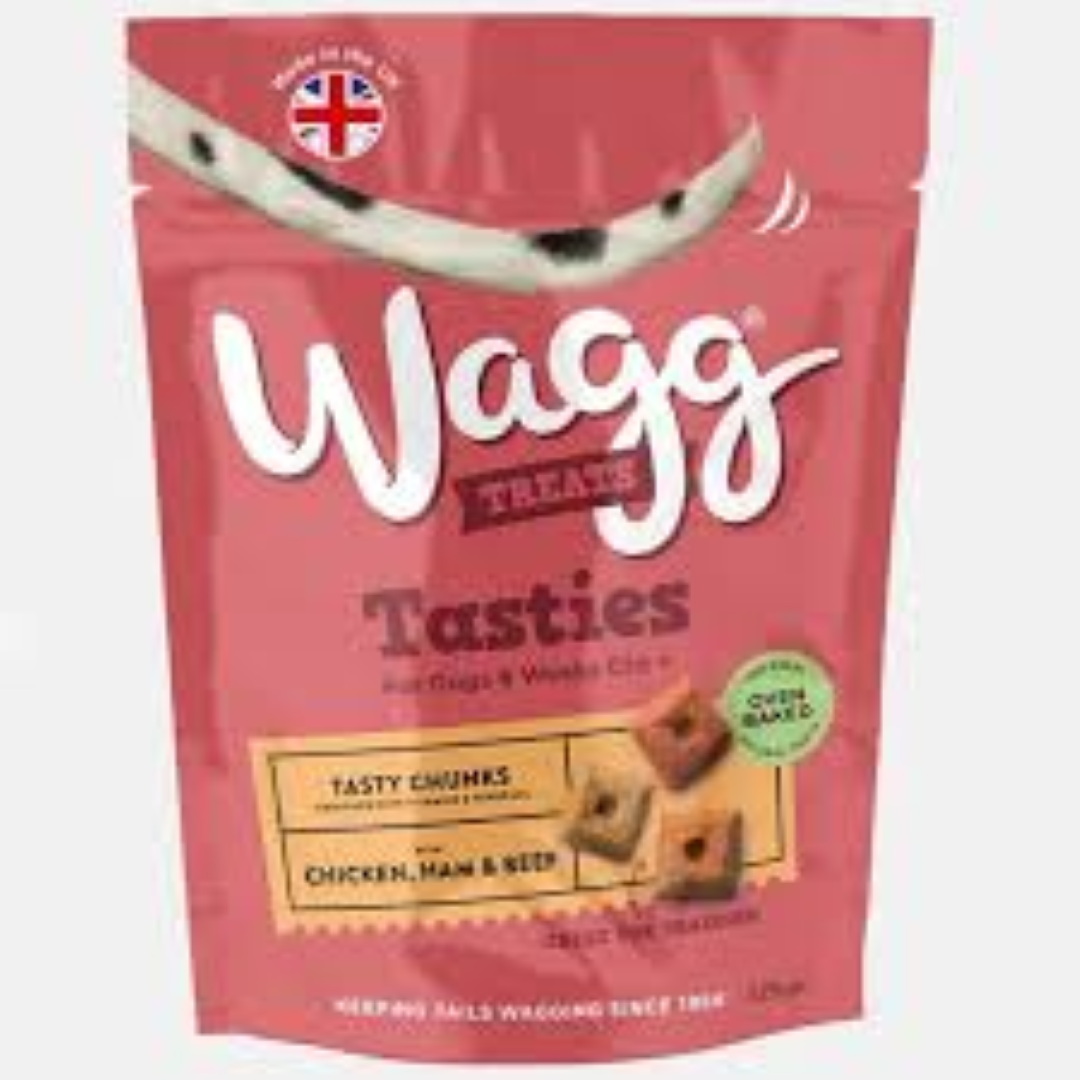 WAGG DOG TREATS TASTY CHUNKS 125G